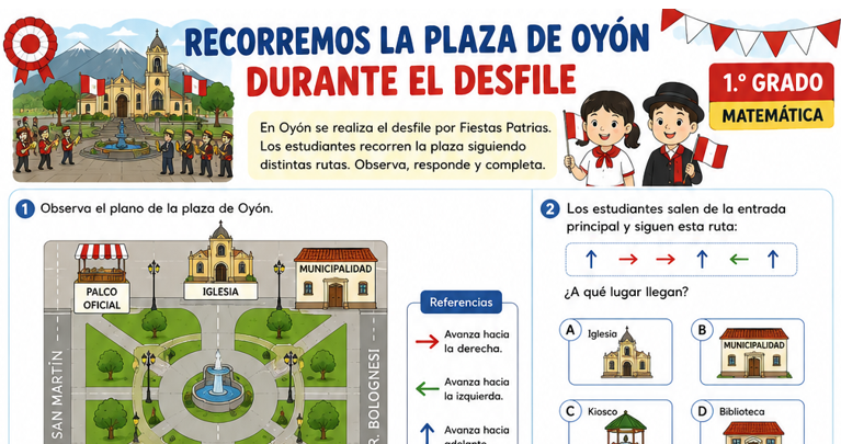 Recorremos la plaza de Oyón durante el desfile