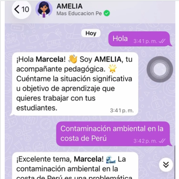 Video de AMELIA por WhatsApp